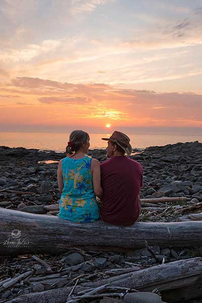 Coucher de soleil au Cap Chat en Haute-Gaspésie