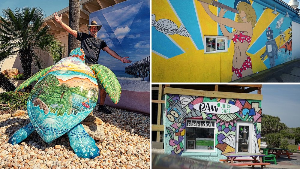 Murale Tortue Flagler Beach, Floride