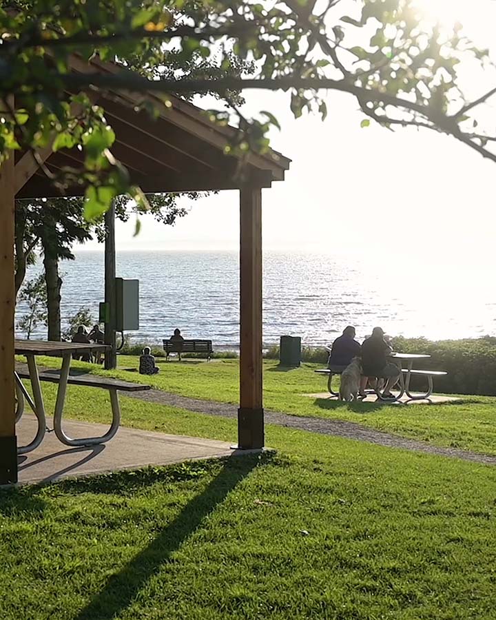 zone de pique-nique au parc de la Pointe, Rivière-du-Loup