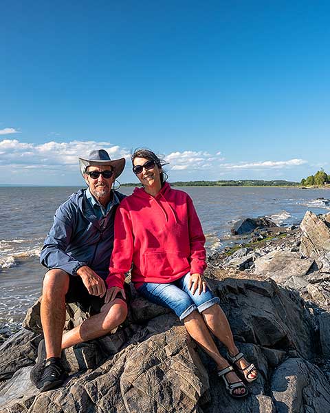 Visiter Rivière-du-Loup, Anne et Eric au parc de la Pointe